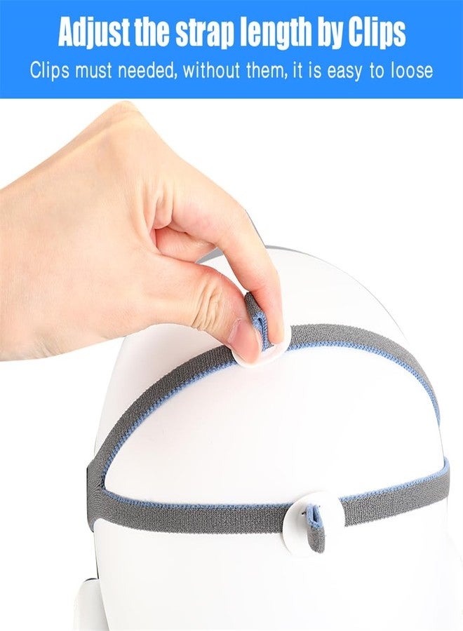 Yeasing Replacement Headgear Compatible with P10 Nasal Pillow Adjustable Replacement Headgear Cpap Headgear Strap Replacements Adjustable Elastic Straps with Clips Pack of 2 - Image 3